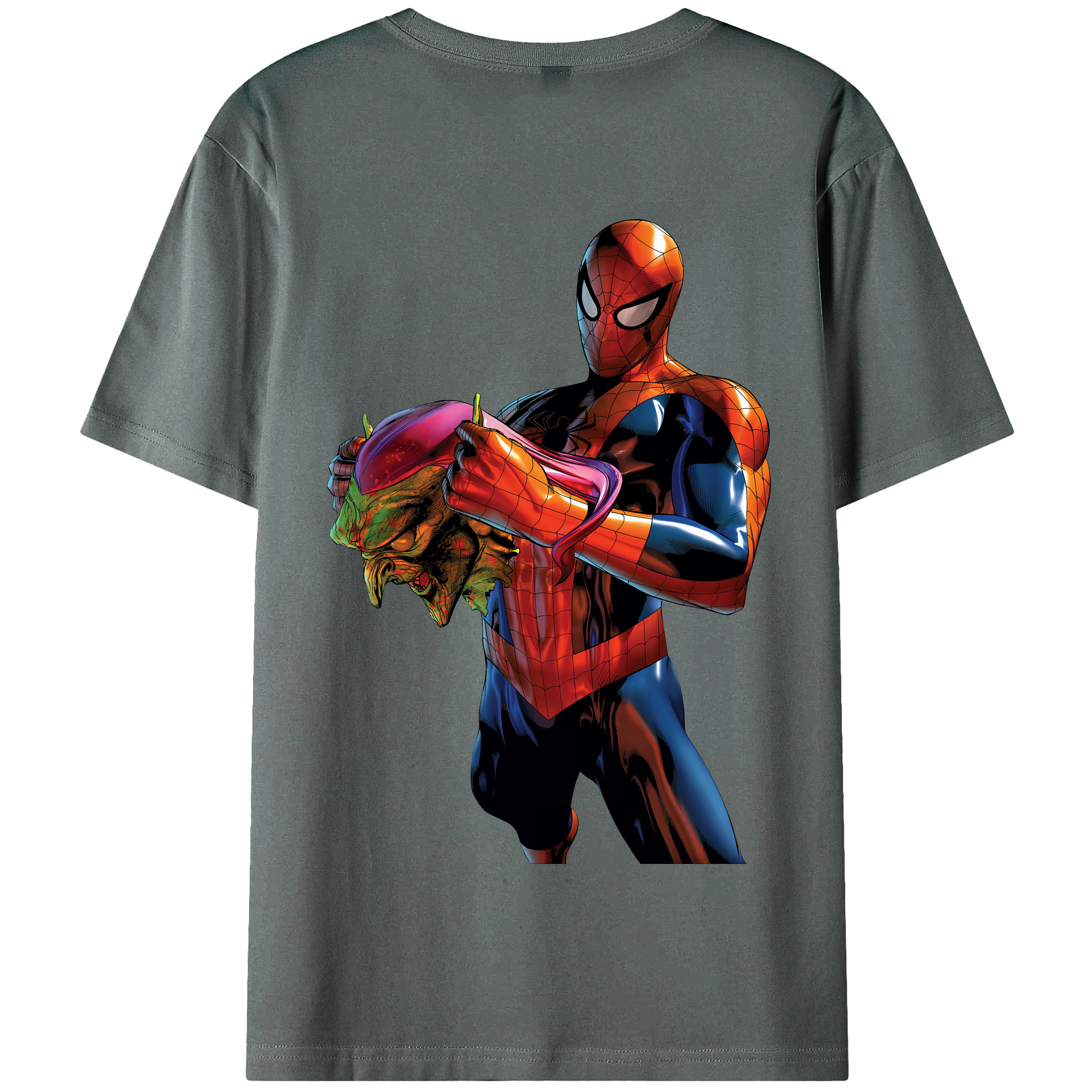 Spider Man スパイダーマン 綿100％半袖Tシャツ（背面プリント）